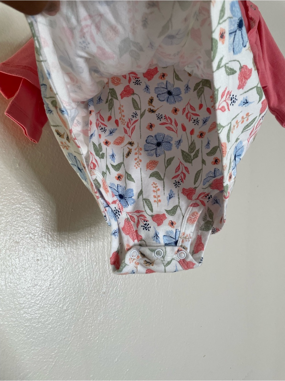 Carter’s 3-6M Coral Cardigan with Floral Baby Dress - Picture 4 of 7